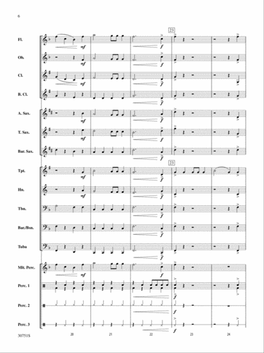 Dem Bones: Score Dem Bones: Score Concert Band scores gallery preview page 6