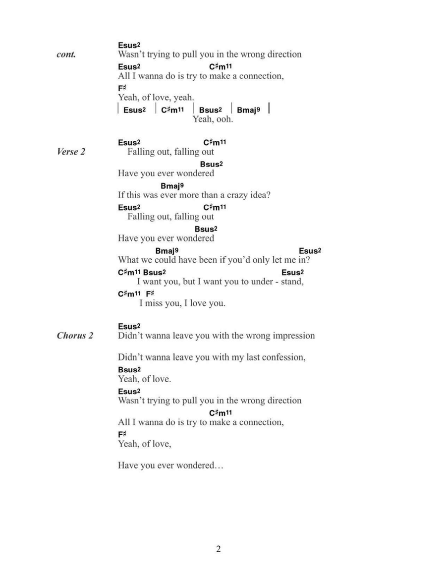 Wrong Impression Wrong Impression Piano scores gallery preview page 2