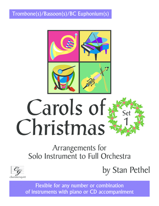 Book cover for Carols of Christmas, Set 1 - Trombone(s)/Bassoon(s)/BC Euphonium(s)