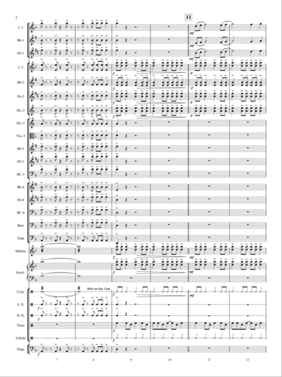 Fire Dance Concert Band scores gallery preview page 3