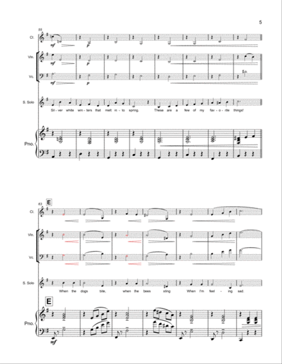 My Favorite Things My Favorite Things Small Ensemble scores gallery preview page 5
