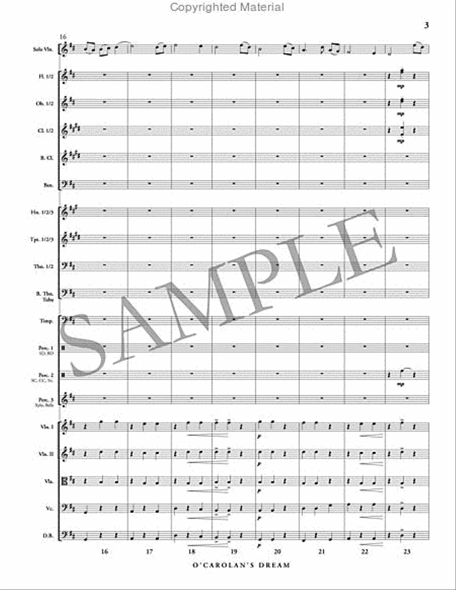 O'Carolan's Dream O'Carolan's Dream Full Orchestra scores gallery preview page 4