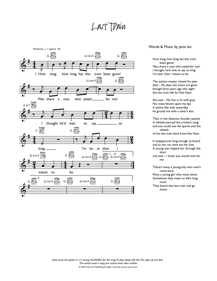 The Last Train The Last Train Guitar scores gallery preview page 1