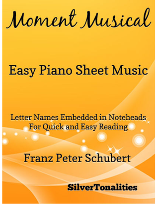 Book cover for Moment Musical Easy Piano Sheet Music