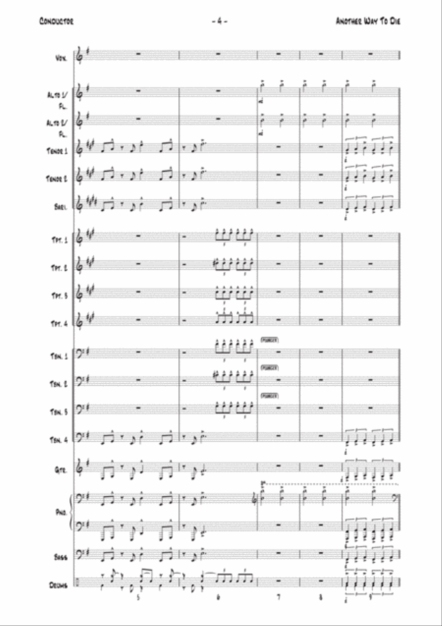 Another Way To Die Jazz Ensemble scores gallery preview page 4