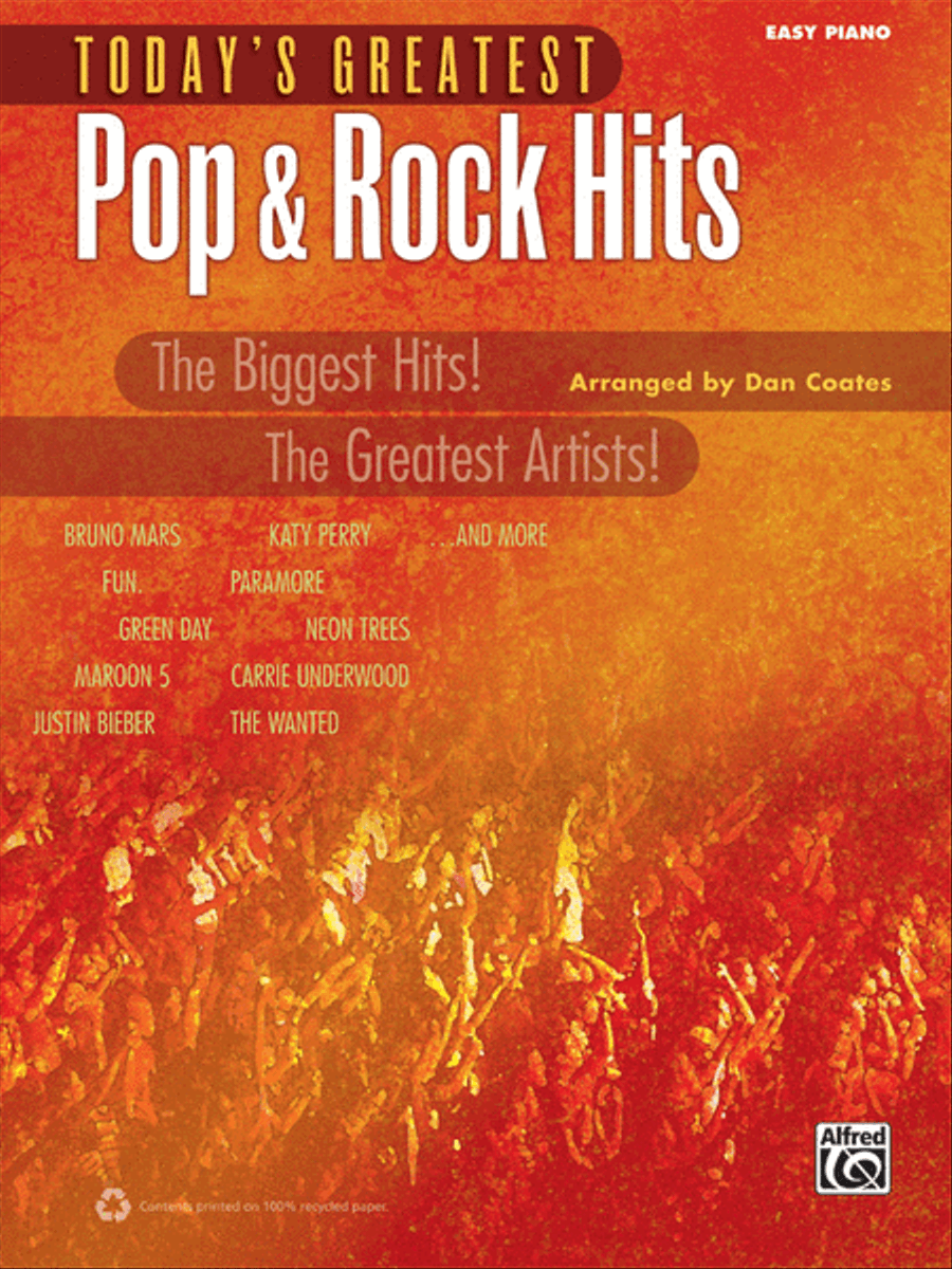 Today's Greatest Pop & Rock Hits Easy Piano scores gallery preview page 1