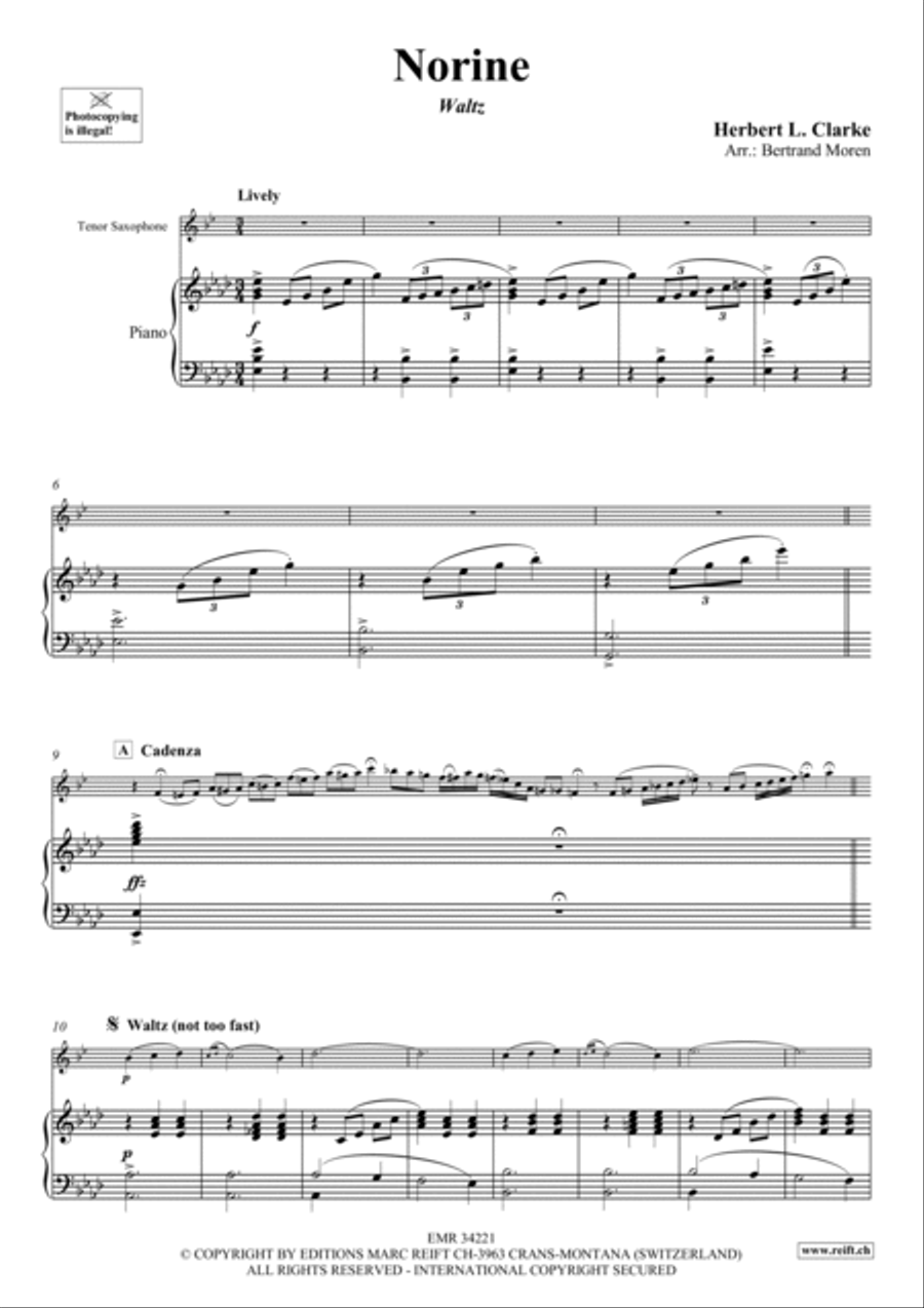 Norine Norine Tenor Saxophone scores gallery preview page 3