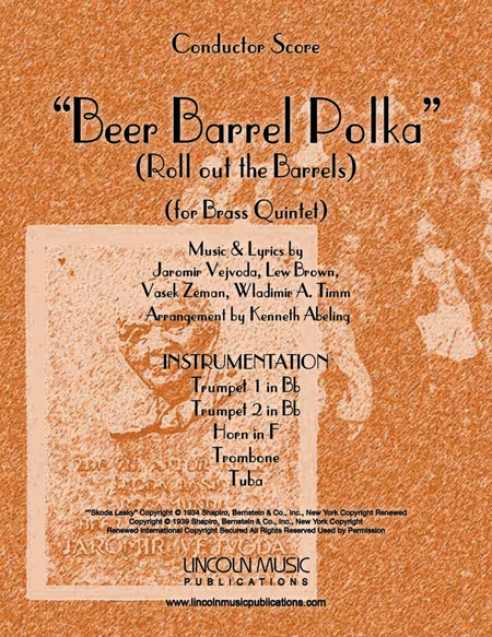 Beer Barrel Polka (roll Out The Barrel) by Bobby Vinton Horn - Digital Sheet Music