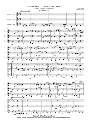 Gounod: Funeral March of a Marionette (Marche Funèbre d’une Marionette)”Hitchcock” - clarinet trio
