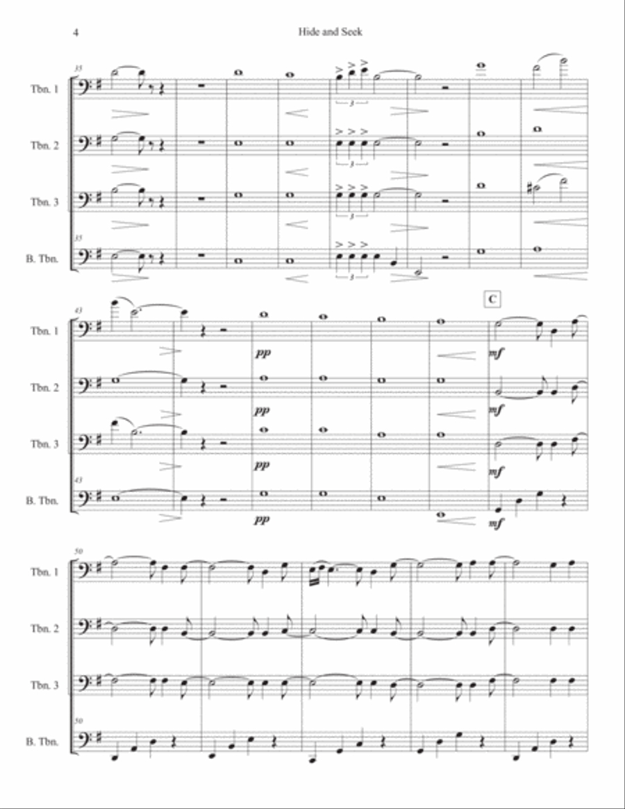 Hide And Seek Brass Quartet scores gallery preview page 4