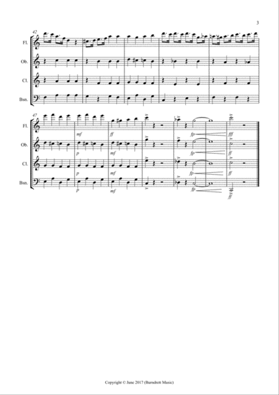 Coffee Shop Polka! for Wind Quartet Woodwind Quartet scores gallery preview page 3