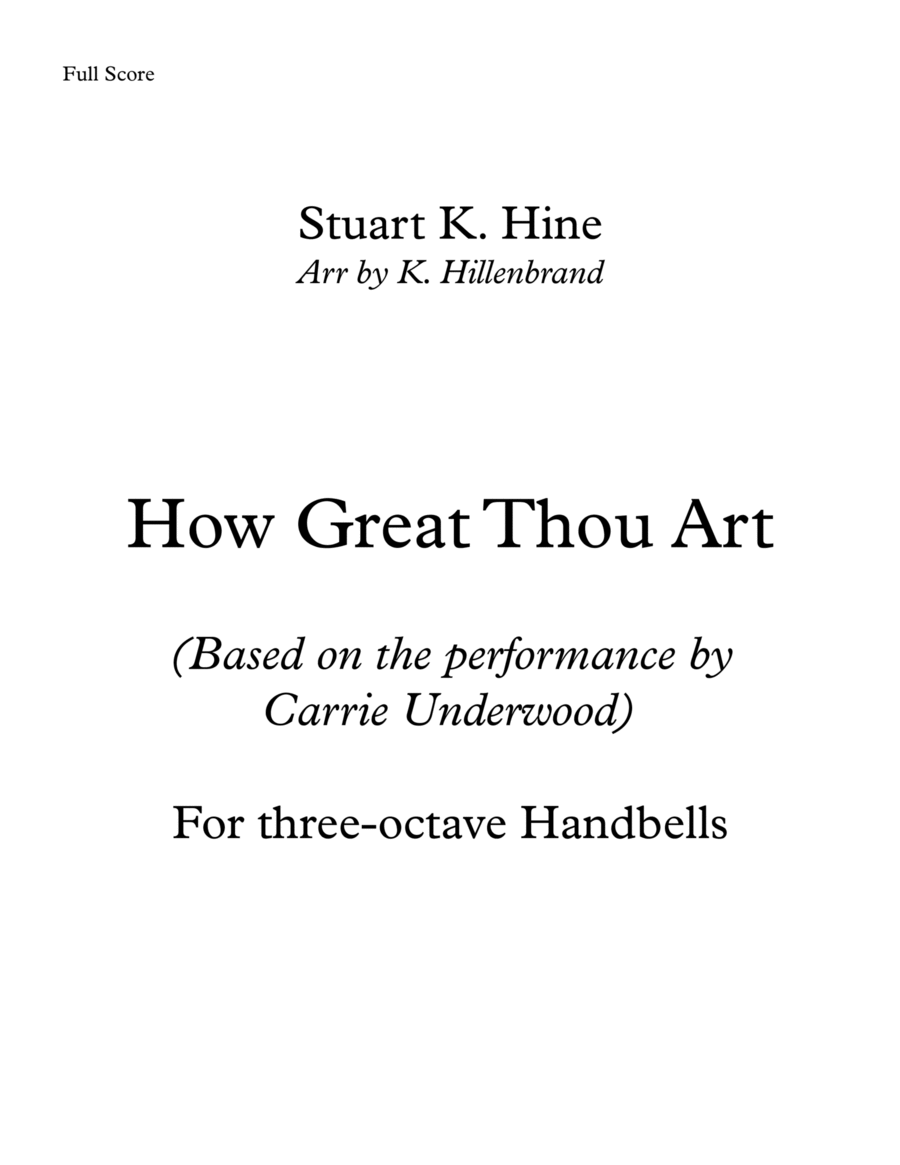 How Great Thou Art Handbell Choir scores gallery preview page 1