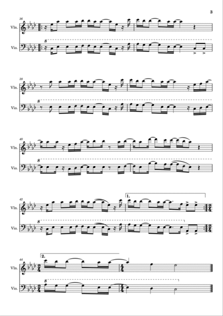 Goodness Of God String Duet scores gallery preview page 3