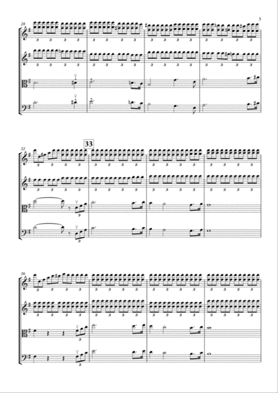 Prelude to Act III from Lohengrin, arranged for String Quartet String Quartet scores gallery preview page 3