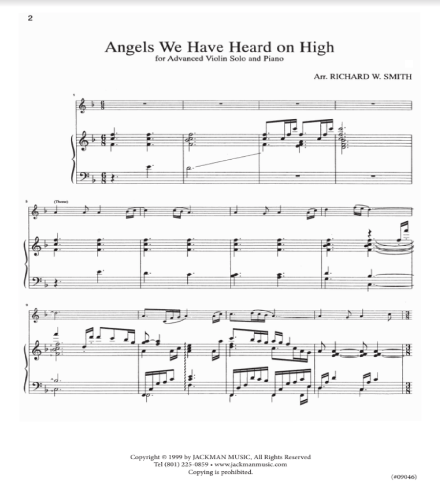 Angels We Have Heard on High - Violin Solo Violin Solo scores gallery preview page 2