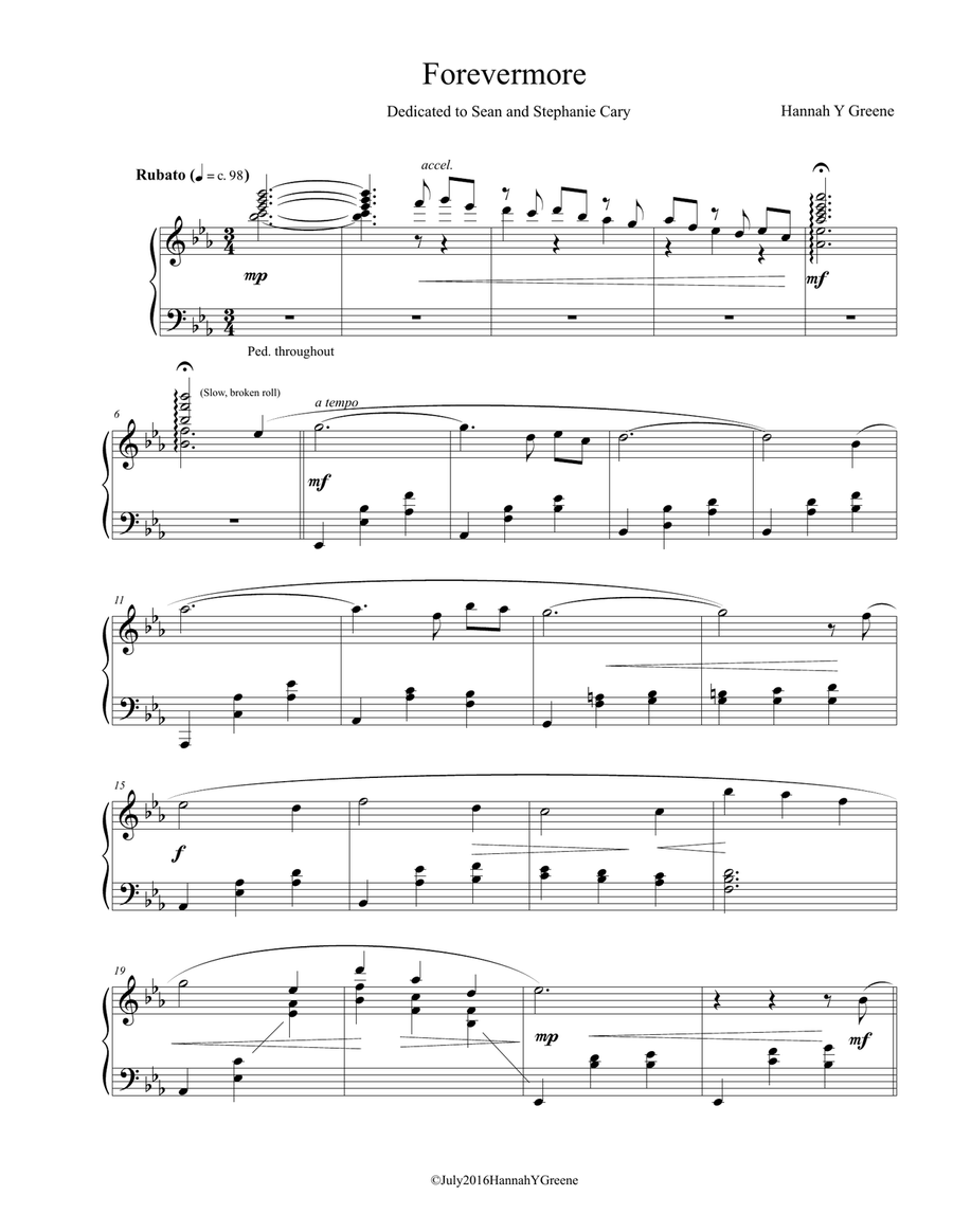 Forevermore Forevermore Piano Solo scores gallery preview page 3