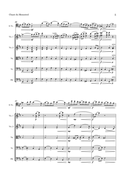 Glazunov Chant du Ménestrel Op. 71 for Cello and String Orchestra image number null