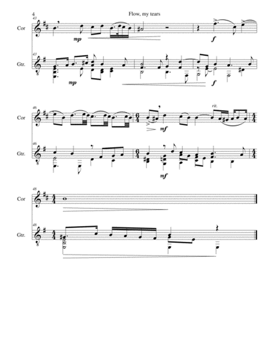 Flow my tears for cor anglais and guitar (with divisions) image number null