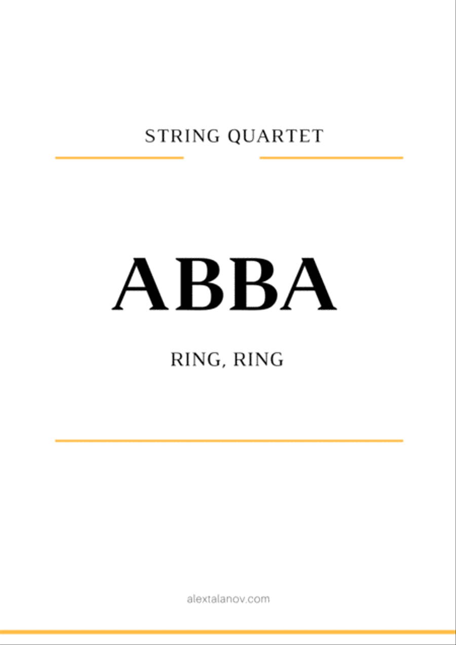 Ring, Ring String Quartet scores gallery preview page 1