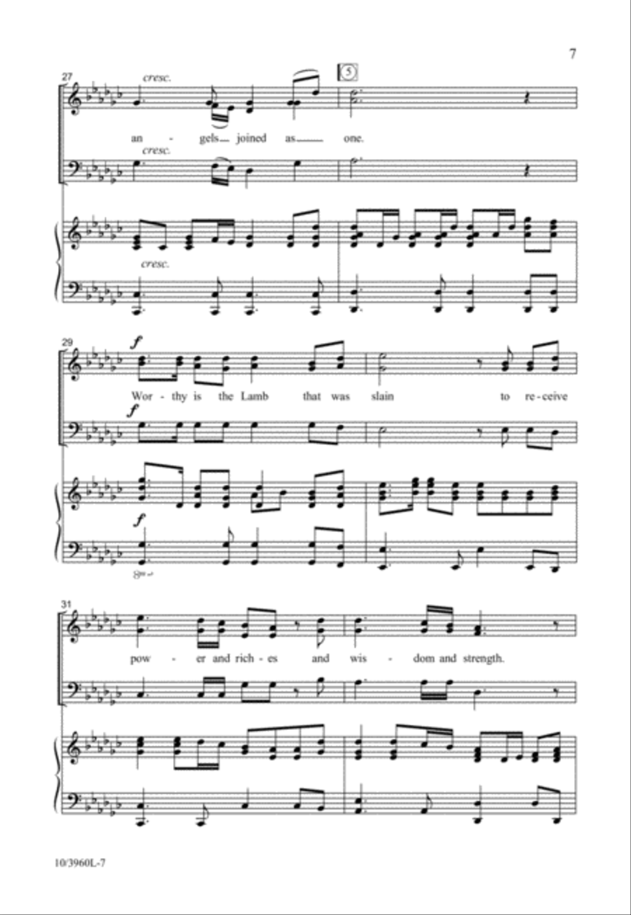 Worthy is the Lamb Worthy is the Lamb 3-Part scores gallery preview page 7