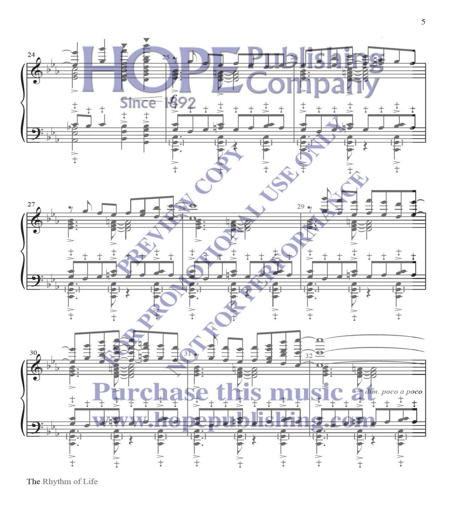 The Rhythm of Life 5-Octaves scores gallery preview page 5