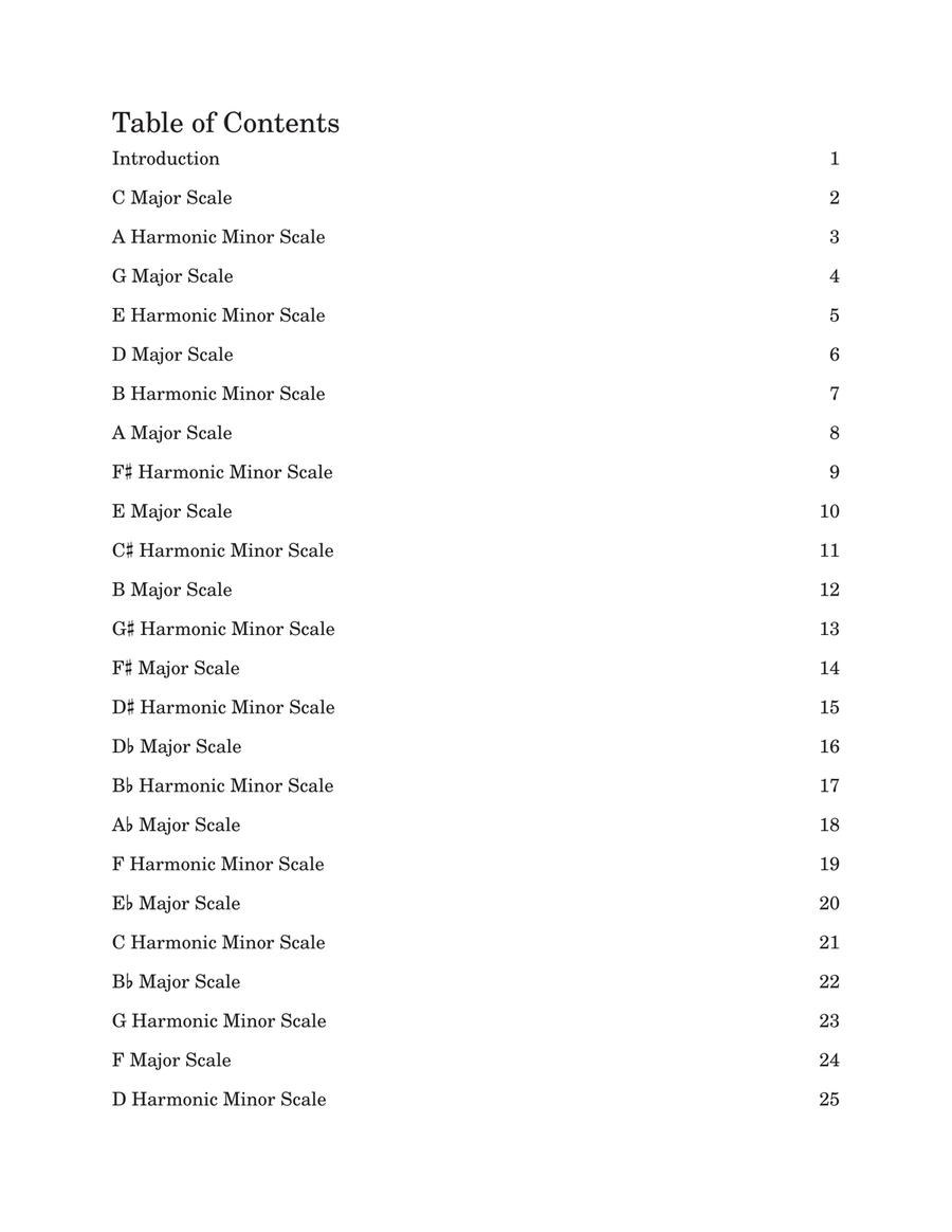 Open Position Major and Minor Scales Acoustic Guitar scores gallery preview page 4
