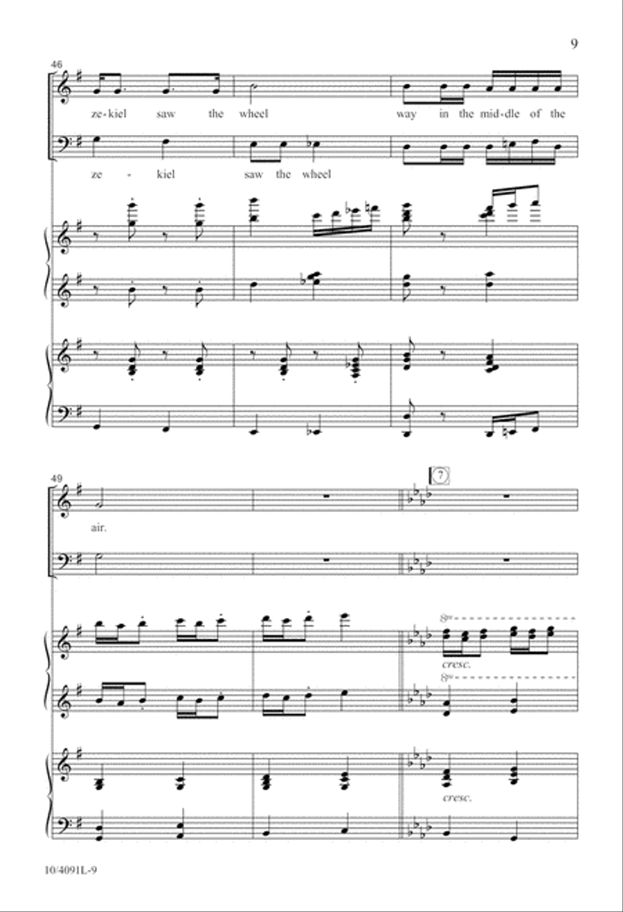 Ezekiel Saw the Wheel 4-Part scores gallery preview page 10