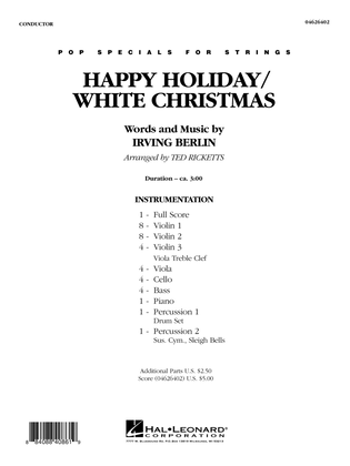 Book cover for Happy Holiday/White Christmas (arr. Ted Ricketts) - Full Score