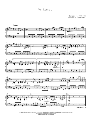 Vs. Lancer (DELTARUNE - Piano Sheet Music)