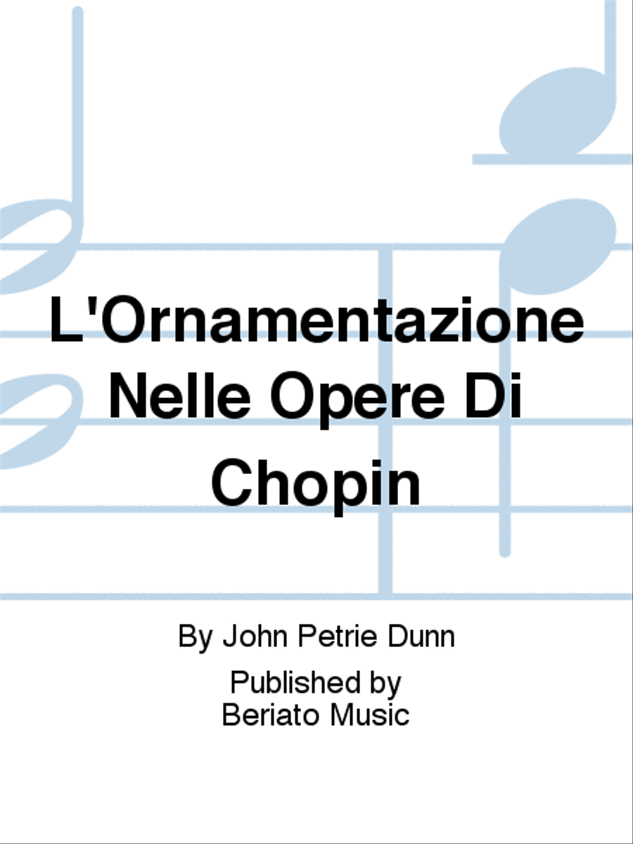 L'Ornamentazione Nelle Opere Di Chopin School and Community scores gallery preview page 1