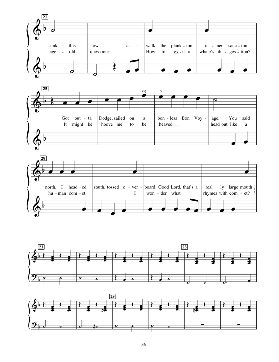 In The Belly Of The Whale (from Jonah - A VeggieTales Movie) Piano scores gallery preview page 3