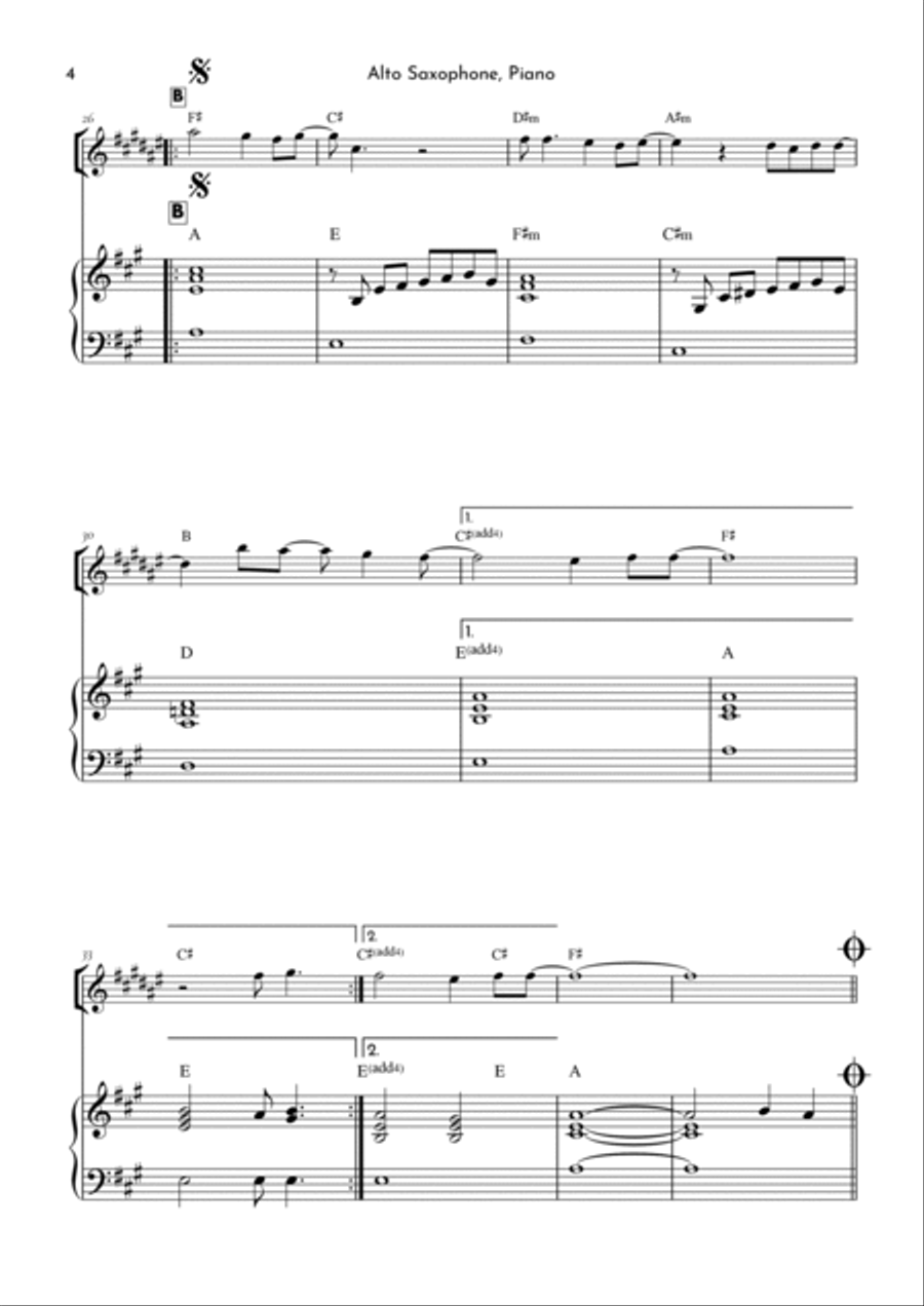 To Love You More Alto Saxophone scores gallery preview page 4