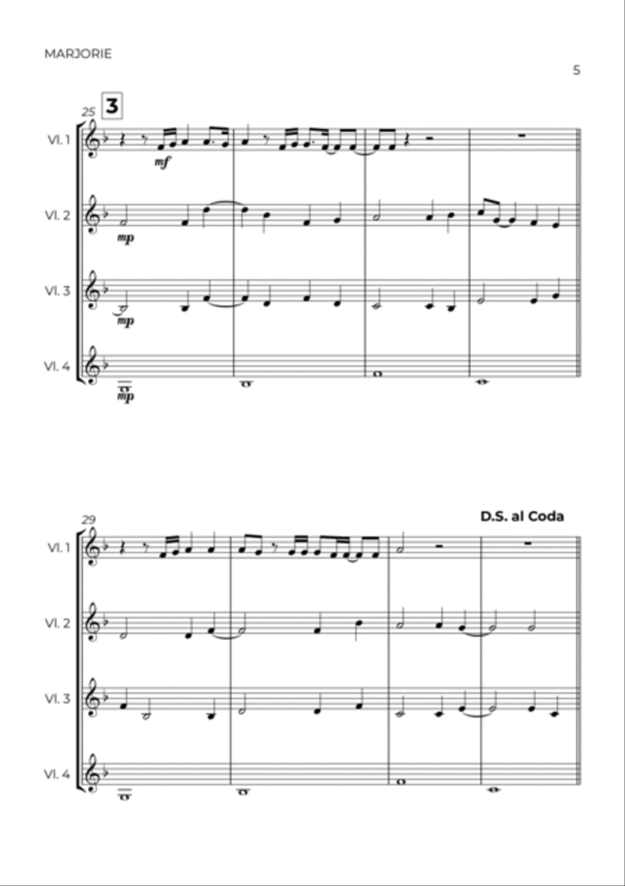 Marjorie String Quartet scores gallery preview page 5