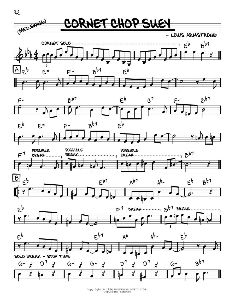 Cornet Chop Suey (arr. Robert Rawlins) Voice scores gallery preview page 1