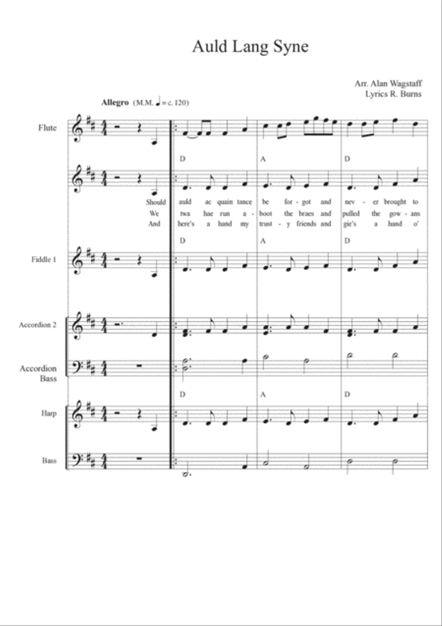 Auld Lang Syne Small Ensemble scores gallery preview page 2