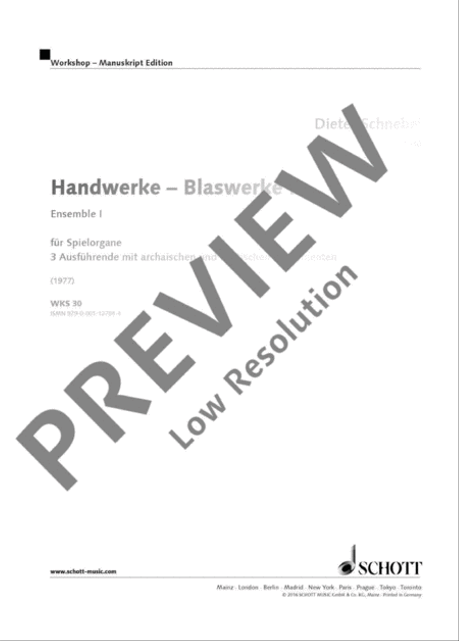 Handwerke - Blaswerke I Handwerke - Blaswerke I Score scores gallery preview page 2