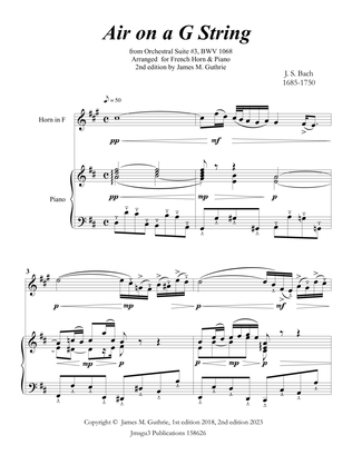 Bach: Air on a G String for French Horn & Piano