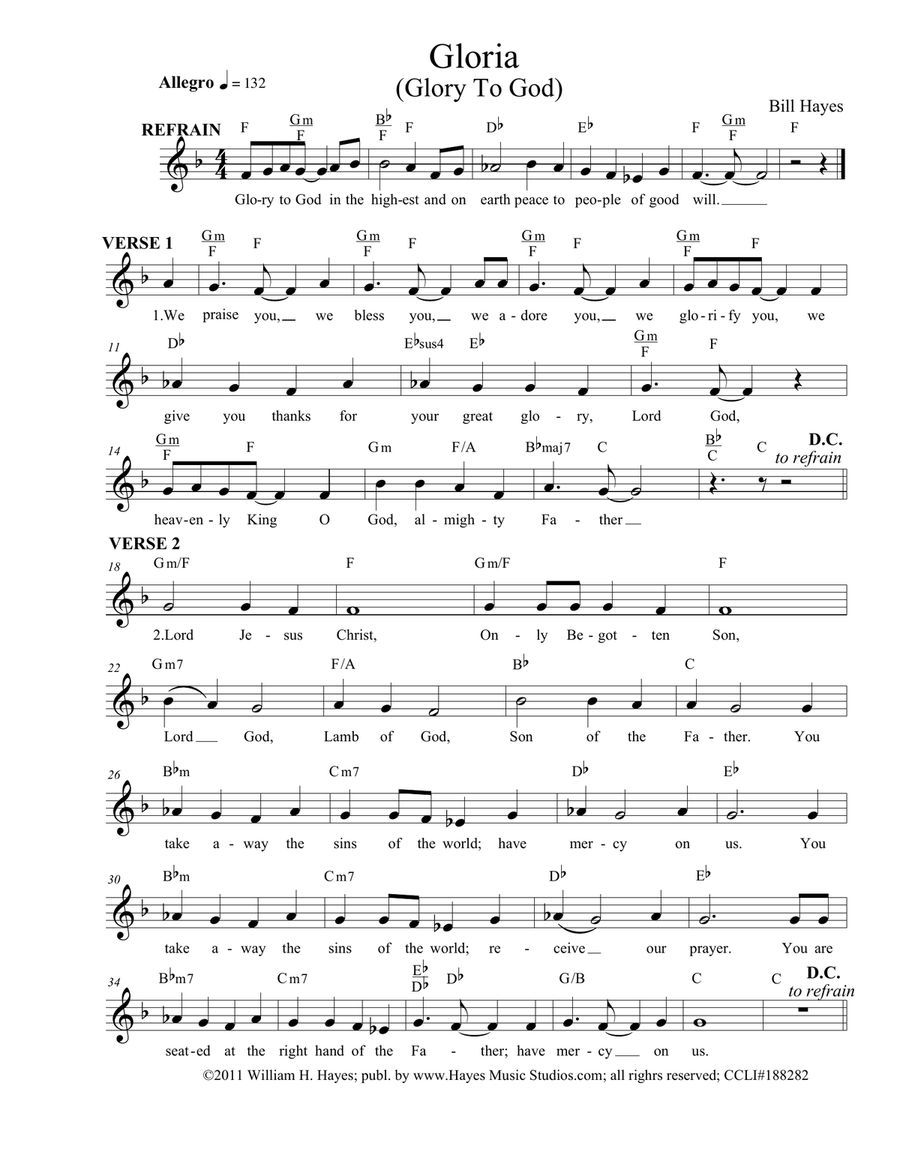 Gloria (Mass Setting) Small Ensemble scores gallery preview page 1
