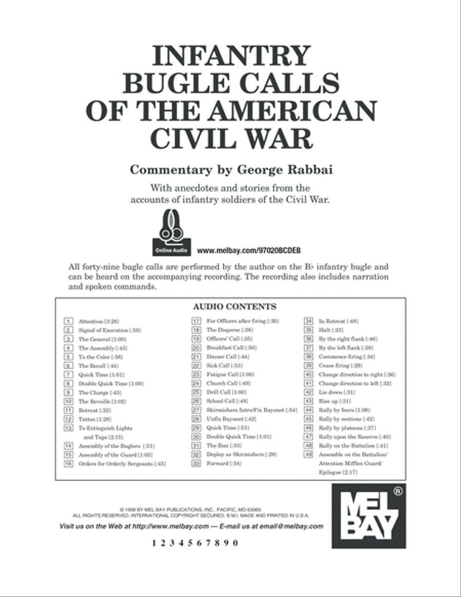 Infantry Bugle Calls of the American Civil War Bugle scores gallery preview page 2