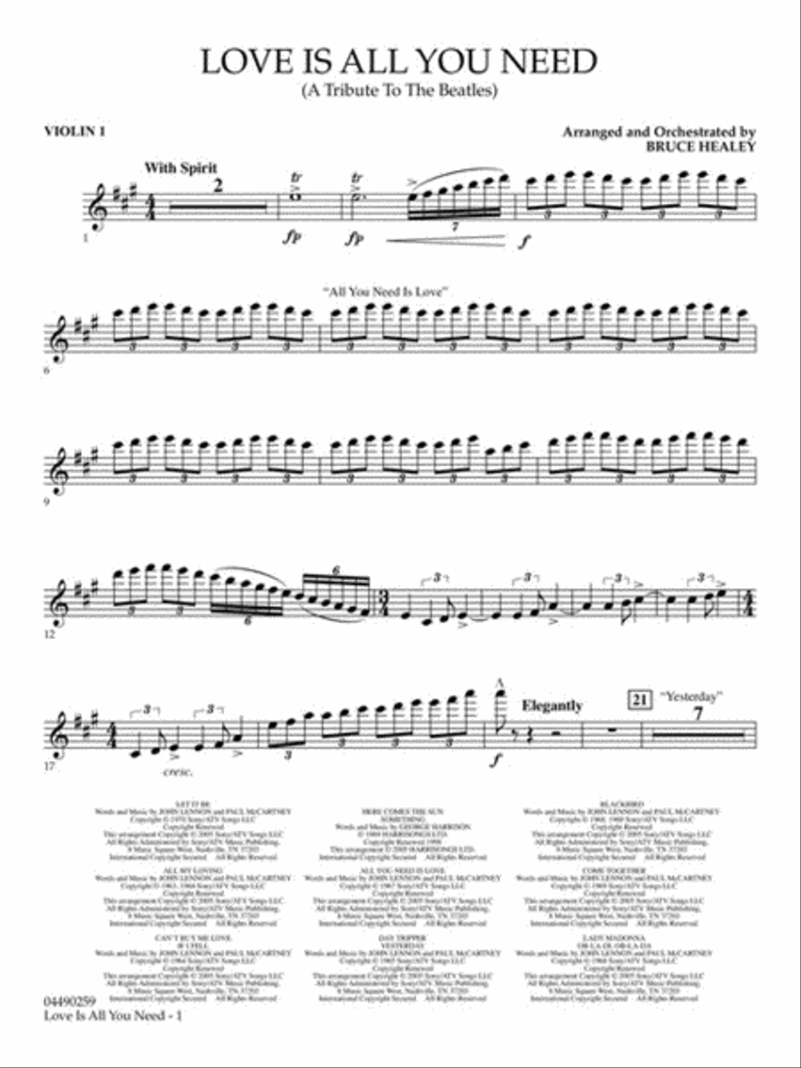 Love Is All You Need (A Tribute to the Beatles) Full Orchestra scores gallery preview page 7