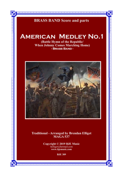 American Medley No. 1 (Battle Hymn of the Republic/ When Johnny Comes Marching Home) - Brass Band Sc image number null
