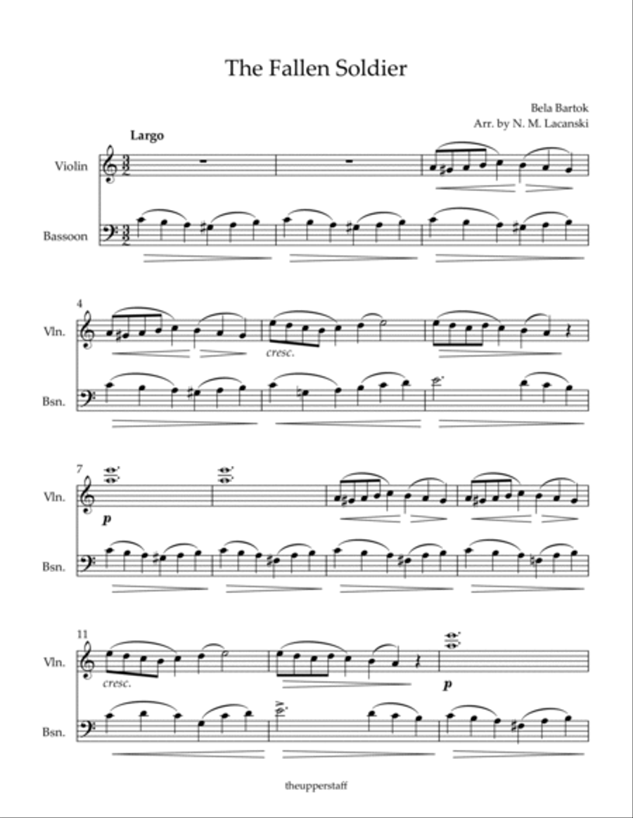 The Fallen Soldier The Fallen Soldier Bassoon scores gallery preview page 2