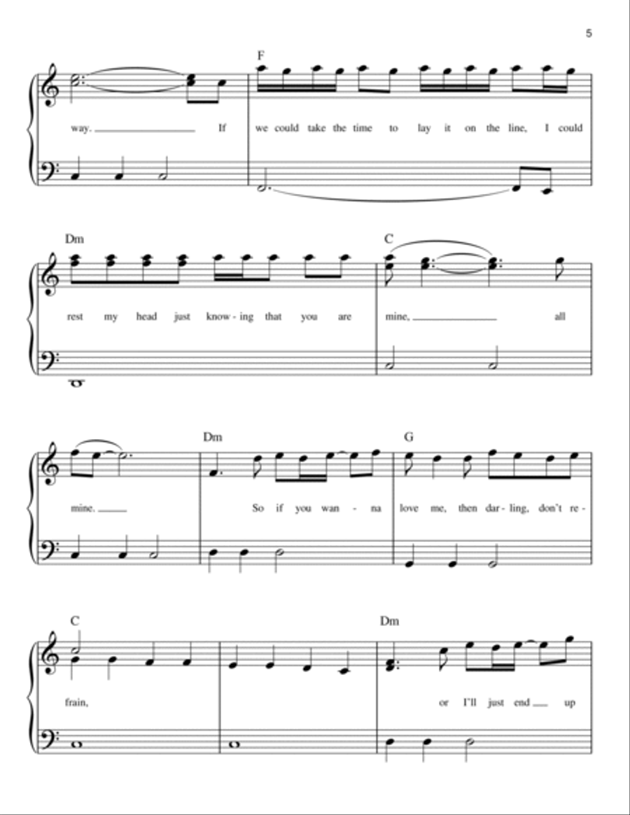 November Rain Easy Piano scores gallery preview page 5