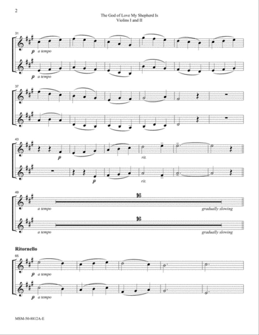 The God of Love My Shepherd Is Choir scores gallery preview page 2