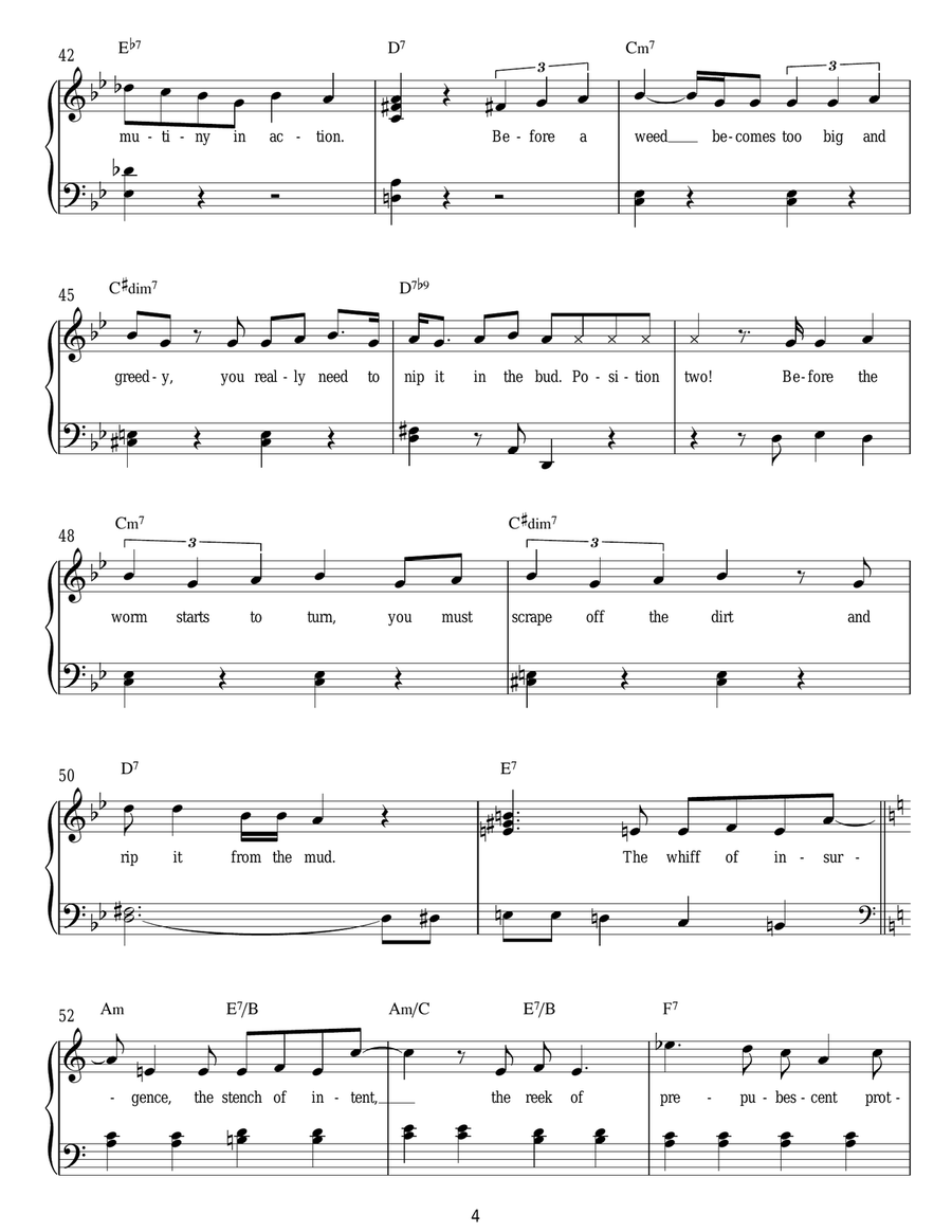 The Smell Of Rebellion ('From Matilda The Musical') Easy Piano scores gallery preview page 4