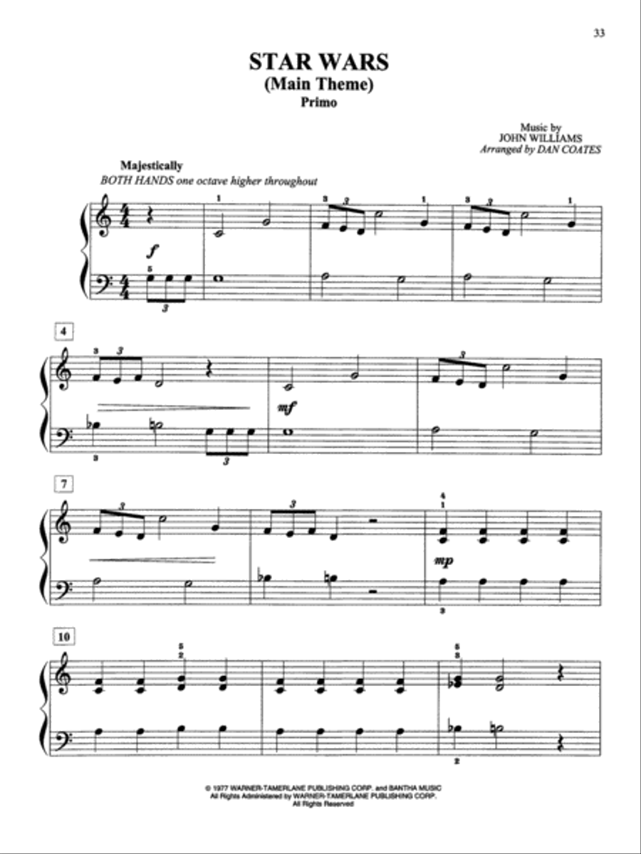Double Your Fun - Easy Movie Duets (One Piano, 4 Hands) Small Ensemble scores gallery preview page 6
