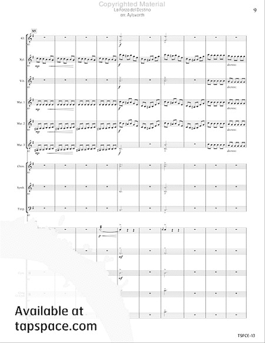 La Forza del Destino Percussion Ensemble scores gallery preview page 12