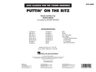 Puttin' On The Ritz (arr. Roger Holmes) - Conductor Score (Full Score)