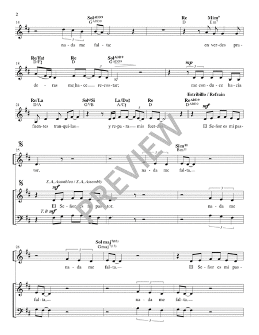 El Señor Es Mi Pastor / The Lord Is My Shepherd - Guitar edition Guitar scores gallery preview page 3