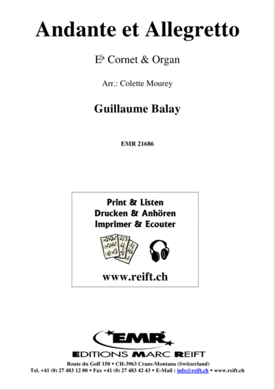 Andante et Allegretto Andante et Allegretto Cornet scores gallery preview page 2